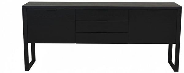 JAHNKE Sideboard Loop SB 180 Eiche SCHWARZ/SCHWARZ