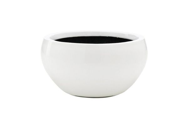Flingora Pflanzschale Alodie, Fiberglas - Indoor & Outdoor - Weiß - Ø 50 cm