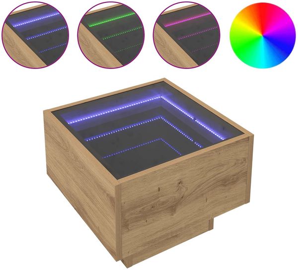 vidaXL Couchtisch Artisan-Eiche 40 x 40 x 30 cm Holzwerkstoff 879657 Bild 4