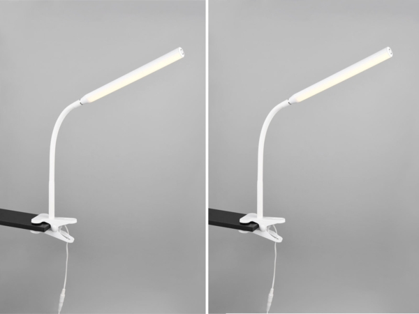 2er SET LED Klemmlampen Weiß dimmbar & 3 Lichtfarben, Höhe 38-69cm