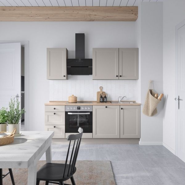 nobilia® Küchenzeile "Cascada II", NEU: individuell anpassbar mit gratis Profi-Beratung, vormontiert, Breite 210 cm, Ausrichtung wählbar, wahlw. mit E-Geräten