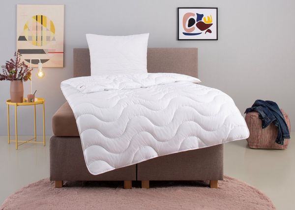OTTO home Microfaserbettdecke + Microfaserkissen Mailo, Bettdecke 135x200 cm, 155x220 cm, Bezug: weich, 2-tlg, Set mit Kissen 80x80 cm, Sommer, Winter