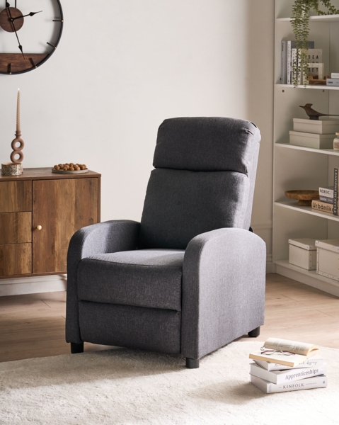 Fernsehsessel EMINENCE Kunstleinen Dunkelgrau Bild 3