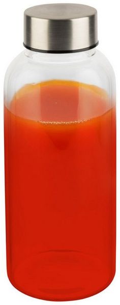 APS Trinkflasche EVERFILL, Glas, 0,4 Liter, Ø 6,5 cm, Höhe 18 cm, ideal für Wasser, Saft oder Getränke im Alltag und unterwegs