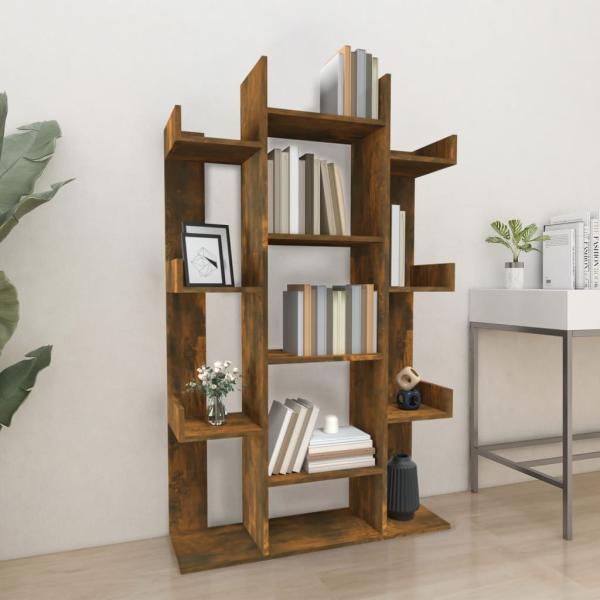 vidaXL Bücherregal Räuchereiche 86x25,5x140 cm Holzwerkstoff 816002