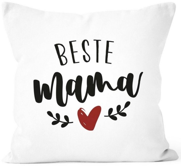 SpecialMe Dekokissen Kissen-Bezug Beste Mama Herz Geschenk für Mama Dankeschön Muttertag Geburtstag Weihnachten SpecialMe® Bild 4