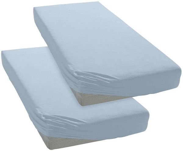 OTTO home Spannbettlaken Cremona, BASIC und PREMIUM Qualität, mit Elasthan, Baumwolle, Jersey (145 g/m), Gummizug: rundum, (1 Stück), Jersey Bettlaken ab Größe 90x200 cm, Strapazierfähig und langlebig