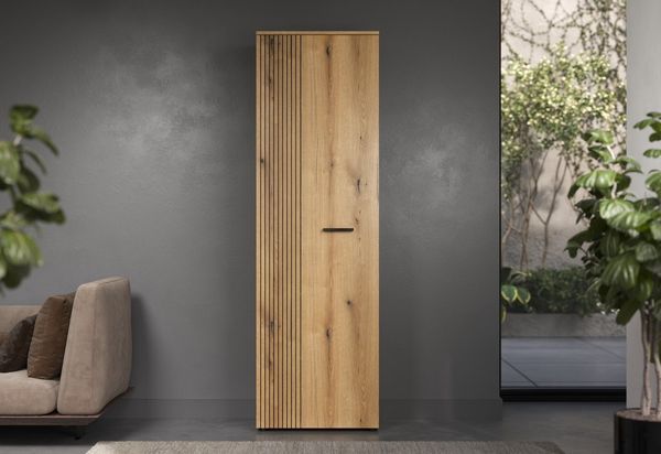 Home affaire Garderobenschrank Amrum (1-St) Garderobenschrank mit 2 Türen & 1 Kleiderstange – (B/T/H) 60/36/196 cm