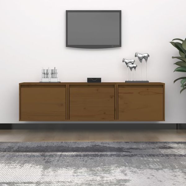 TV-Schränke 3 Stk. Honigbraun Massivholz Kiefer [3100127]