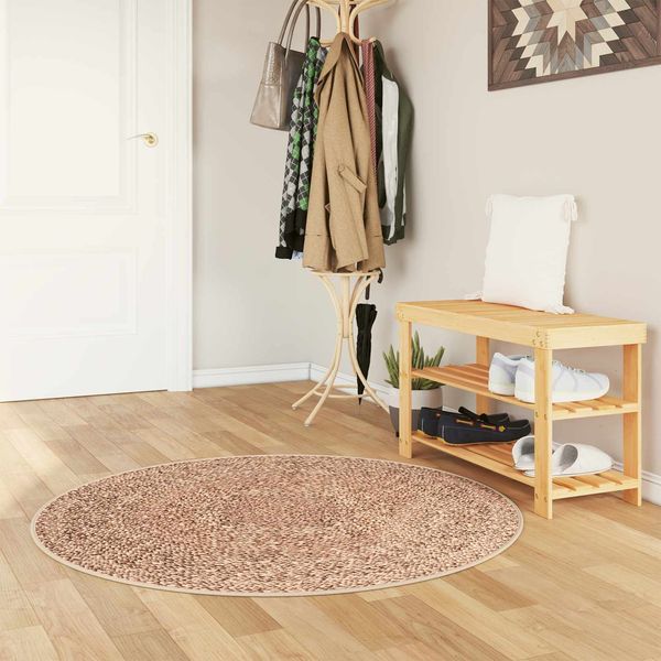 vidaXL Teppichläufer MARSA Gelb 120x120 cm Polyester und PVC 42023233