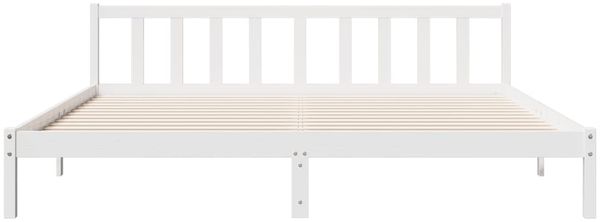 vidaXL Massivholzbett Extra Lang ohne Matratze Weiß 180x220 Kieferholz 852453 Bild 4