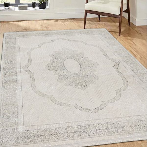 Carpetia Teppich Orient Designerteppich dezent-modern verzauberndes Ornament grau, rechteckig, Höhe: 5 mm