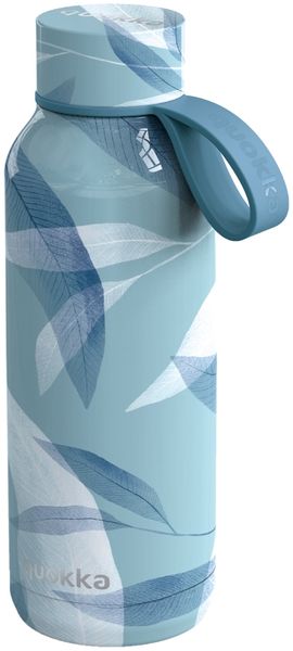 Quokka Blue Wind Thermo Trinkflasche aus Edelstahl 510 ml Isolierflasche mit Trageschlaufe