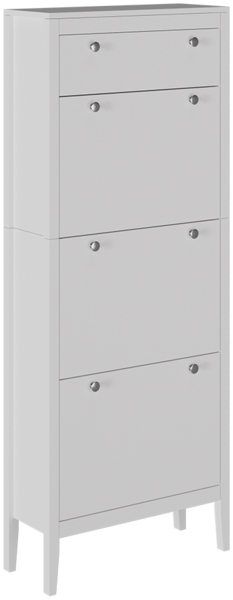 Schuhschrank Aron Weiß 60 x 153 cm , 3 Fächer Vicco