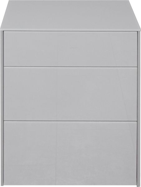 Maeusbacher Imola Kommode kreidegrau matt lack / glas kreidegrau glanz BxHxT: 52 x 63 x 42 cm