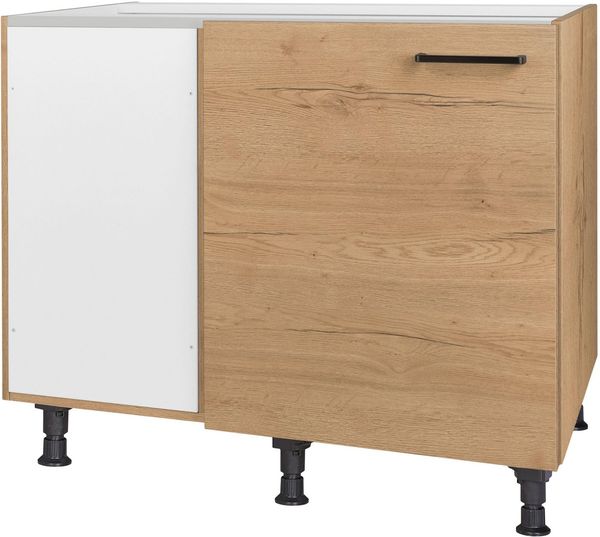 nobilia® Eckunterschrank "Struktura", vormontiert mit höhenverstellbaren Sockelfüßen, Breite 100 cm