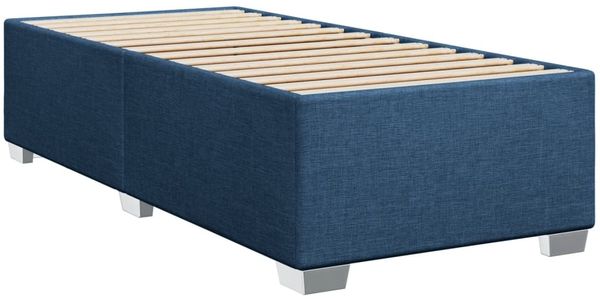 vidaXL Boxspringbett mit Matratze Blau 100x200 cm Stoff 3288119 Bild 8