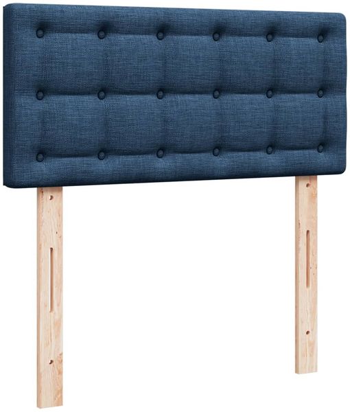 vidaXL Boxspringbett mit Matratze Blau 100x200 cm Stoff 3288119 Bild 7