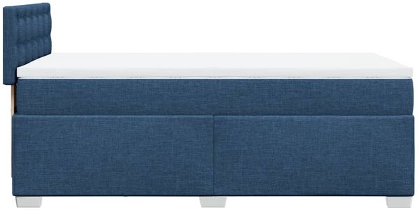 vidaXL Boxspringbett mit Matratze Blau 100x200 cm Stoff 3288119 Bild 11