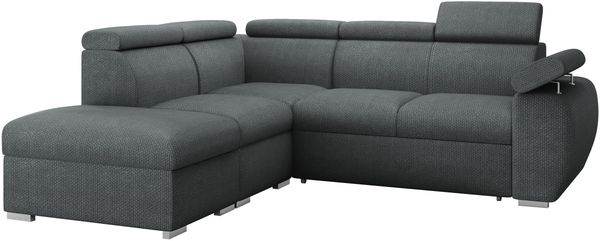 Ecksofa Boston 2RR1P mit Einstellbare Kopfstützen (Farbe: Flow 21, Seite: Links PUFAP+R+1P(65)+2R)