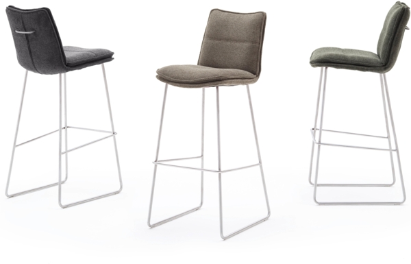 2er Set Barhocker Hampton - Olive / Schwarz Bild 2