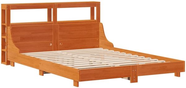 vidaXL Massivholzbett ohne Matratze Wachsbraun 160x200 Kiefernholz 3306416 Bild 3