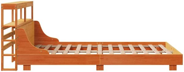 vidaXL Massivholzbett ohne Matratze Wachsbraun 160x200 Kiefernholz 3306416 Bild 5