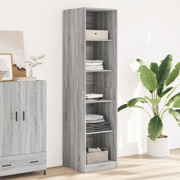 vidaXL Kleiderschrank Grau Sonoma 50x50x200 cm Holzwerkstoff 3307716