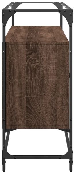 vidaXL Sideboard mit Glasplatte Braun Eiche 98x35x81 cm Holzwerkstoff 846073 Bild 5