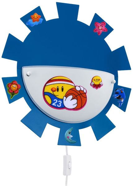 RGB LED Wandlampe, Sticker, dimmbar, Fernbedienung, D 35cm