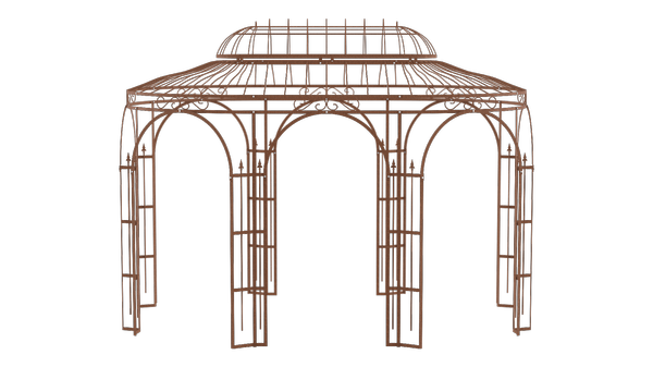 ELEO Eisenpavillon oval Verona 4 x 2,85 m unbeschichtet