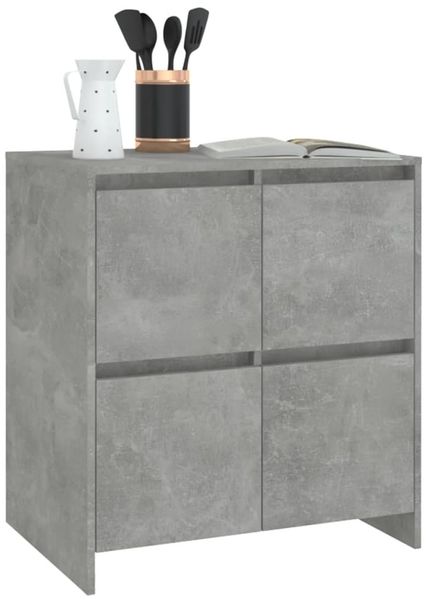 vidaXL Sideboards 2 Stk. Betongrau 70x41x75 cm Holzwerkstoff 3098092 Bild 7