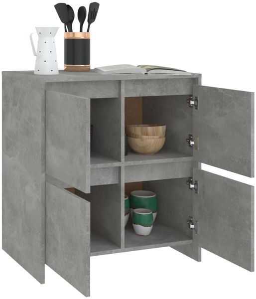 vidaXL Sideboards 2 Stk. Betongrau 70x41x75 cm Holzwerkstoff 3098092 Bild 8
