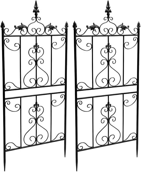 Rankgitter INES 2er Set - 51x3x124cm, Metall, Anthrazit | Rankhilfe Kletterpflanzen Gartendekoration