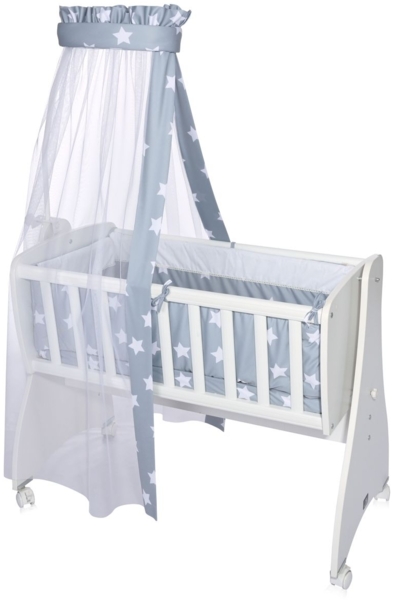 Lorelli Baby-Bettwäsche 7-teiliges Set First Dreams Decke Kissen Laken Himmel grau Sterne Bild 2