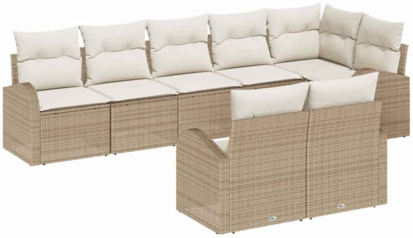 vidaXL Gartensofa-set Beige und Creme 55 x 55 x 37 cm Poly-Rattan 3346091