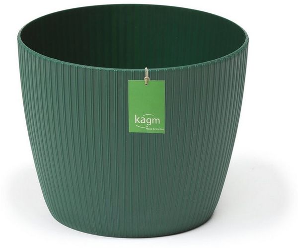 KAGM Blumentopf Übertopf Pflanztopf Rillenoptik Kunststoff UV-beständig