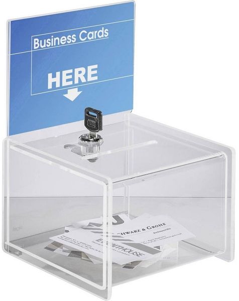 Sigel Aufbewahrungsbox Aktionsbox / Spendenbox / Loxbox abschließbar, Acryl, 15 x VA151