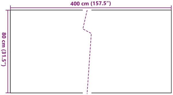vidaXL Balkon-Sichtschutz Braun und Schwarz 400x80 cm Poly Rattan 156253 Bild 8