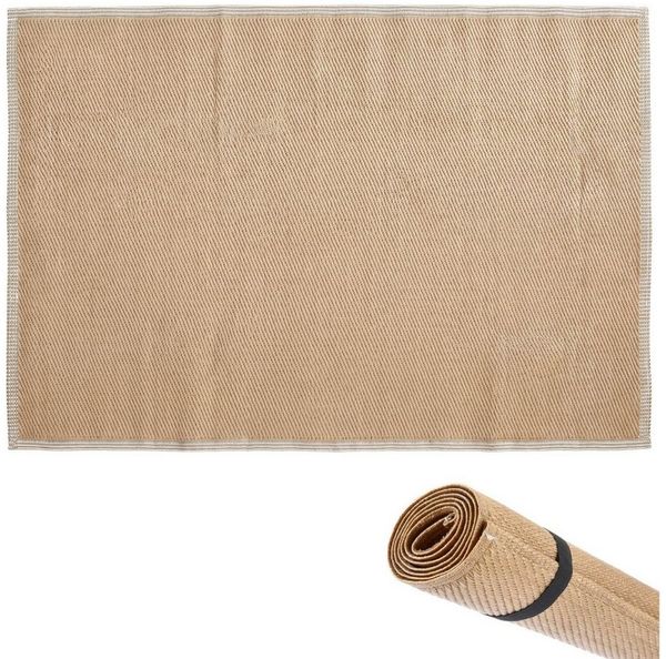 Marrakesch Orient & Mediterran Interior Outdoorteppich Outdoor-Teppich 90x150 cm Braun, Jute-Optik