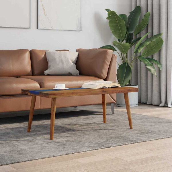vidaXL Couchtisch Teak Harz 100x50x40 cm 245067