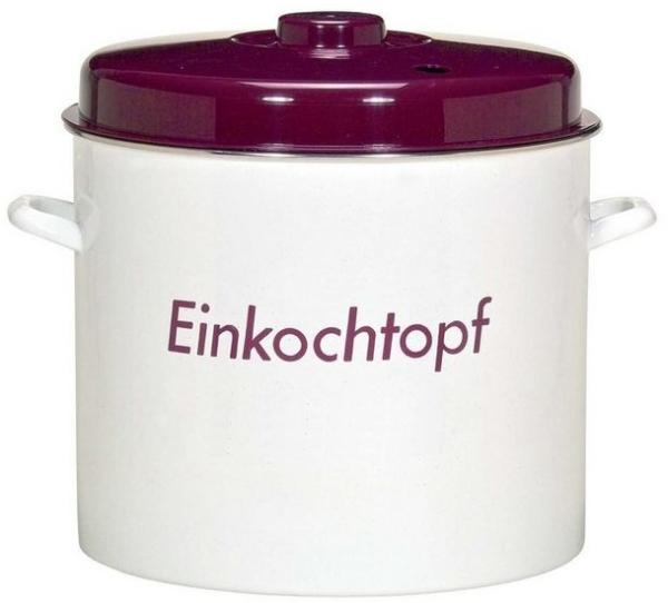 Krüger Karl Einkocher 35 cm, Emaille, 28 L, Weiß, Creme