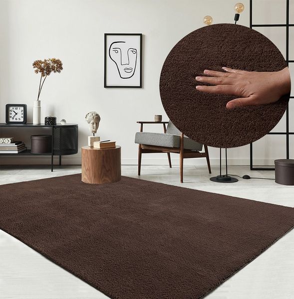 the carpet Teppich Relax kuschelig & Super Soft, Anti-Rutsch Unterseite, rechteckig, Höhe: 16 mm, Waschbar bis 30 Grad, Felloptik, Wohnzimmer Teppich, Kundenliebling