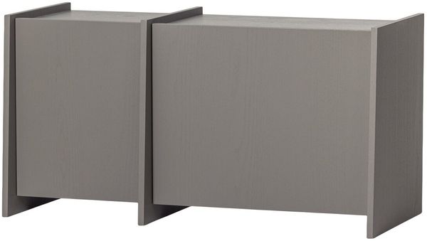TV-Board Brock - Aschenfurnier warmes Grau, 102 cm
