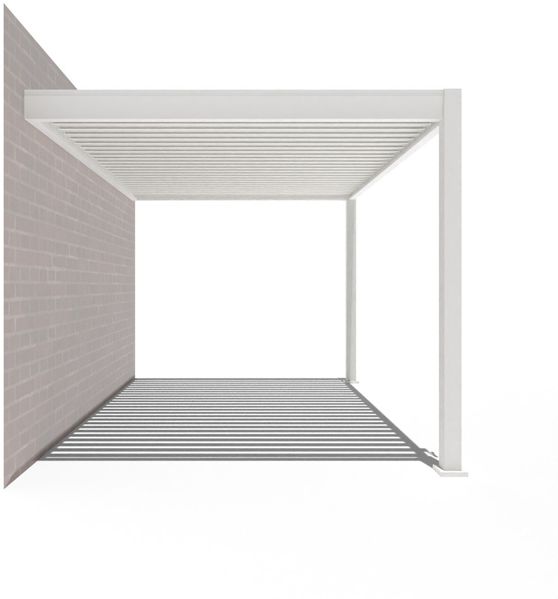 Weide Deluxe | Wand Pergola | Voll Aluminium | 3 x 4 M | Lamellendach weiß Bild 11