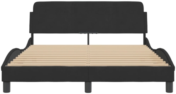 vidaXL Bettgestell "Dover" Schwarz 120x200 cm Samt 373154 Bild 9