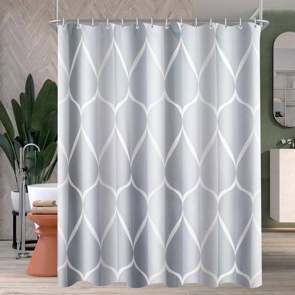 Duschvorhang Water Droplets Antischimmel Textil 100x200cm 1er Pack