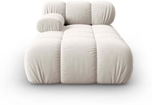 Micadoni Recamiere Bellis Links Samt Bluvel Dunkelbeige