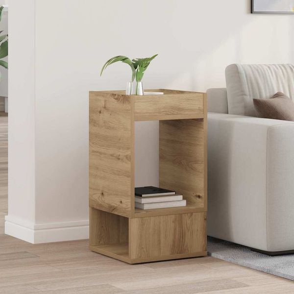vidaXL Beistelltisch, Holz Artisan-Eiche, 30 x 30 x 56 cm
