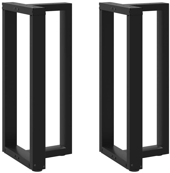 vidaXL Bartischbeine T-Form 2 Stk. Schwarz 50x35x(90-91) cm Stahl 4013076